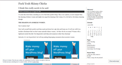 Desktop Screenshot of fuckyeahskinnychicks.wordpress.com