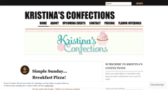 Desktop Screenshot of kristinasconfections.wordpress.com