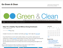 Tablet Screenshot of gogreenandclean.wordpress.com