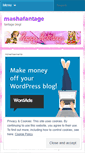 Mobile Screenshot of mashafantage.wordpress.com