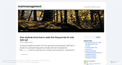 Desktop Screenshot of mainmanagement.wordpress.com