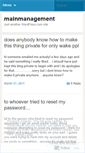 Mobile Screenshot of mainmanagement.wordpress.com