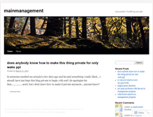 Tablet Screenshot of mainmanagement.wordpress.com