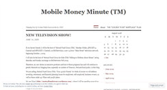 Desktop Screenshot of mobilemoneyminute.wordpress.com