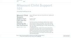 Desktop Screenshot of missourichildsupport101.wordpress.com