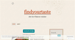 Desktop Screenshot of findyourtaste.wordpress.com