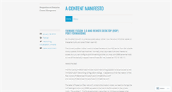 Desktop Screenshot of contentmanifesto.wordpress.com