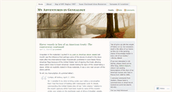 Desktop Screenshot of adventuresingenealogy.wordpress.com