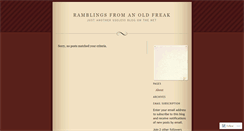 Desktop Screenshot of anoldfreak.wordpress.com