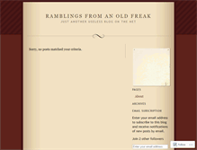 Tablet Screenshot of anoldfreak.wordpress.com