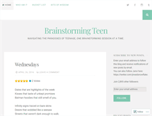 Tablet Screenshot of brainstormingteen.wordpress.com