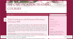 Desktop Screenshot of phpcertificationcourses.wordpress.com