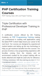 Mobile Screenshot of phpcertificationcourses.wordpress.com