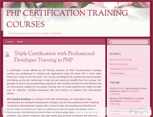 Tablet Screenshot of phpcertificationcourses.wordpress.com