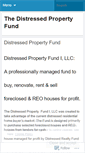 Mobile Screenshot of distressedpropertyfund.wordpress.com