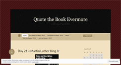 Desktop Screenshot of project365quotethebookevermore.wordpress.com