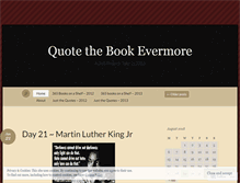 Tablet Screenshot of project365quotethebookevermore.wordpress.com