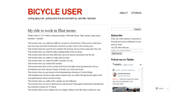 Desktop Screenshot of bicycleuser.wordpress.com