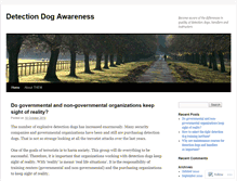 Tablet Screenshot of detectiondogs.wordpress.com