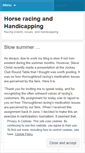 Mobile Screenshot of horseracingtalk.wordpress.com