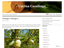 Tablet Screenshot of cucinacasalinga.wordpress.com