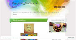 Desktop Screenshot of everythingmattersinlife.wordpress.com