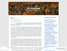 Tablet Screenshot of illliterate.wordpress.com