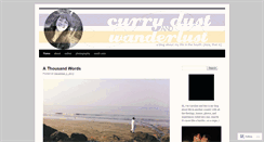 Desktop Screenshot of currydustandwanderlust.wordpress.com