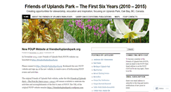 Desktop Screenshot of friendsofuplandspark.wordpress.com
