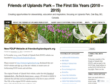 Tablet Screenshot of friendsofuplandspark.wordpress.com