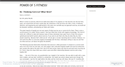 Desktop Screenshot of powerof5fitness.wordpress.com