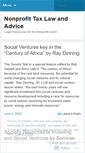 Mobile Screenshot of nonprofittaxlaw.wordpress.com