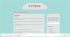 Desktop Screenshot of kyubox.wordpress.com