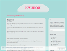 Tablet Screenshot of kyubox.wordpress.com