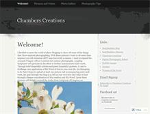 Tablet Screenshot of chamberscreations.wordpress.com