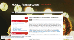 Desktop Screenshot of musicreincarnation.wordpress.com