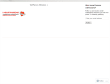 Tablet Screenshot of parsonsadmissions.wordpress.com