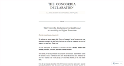 Desktop Screenshot of concordiadeclaration.wordpress.com