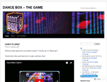 Tablet Screenshot of danceboxgame.wordpress.com