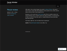 Tablet Screenshot of derekwinkler.wordpress.com