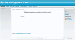 Desktop Screenshot of ferienwohnungenmayr.wordpress.com