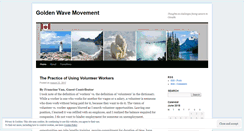 Desktop Screenshot of goldenwavemovement.wordpress.com