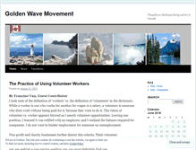 Tablet Screenshot of goldenwavemovement.wordpress.com