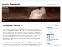 Tablet Screenshot of hauntedcemeteries.wordpress.com