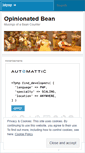 Mobile Screenshot of opinionatedbean.wordpress.com