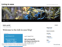 Tablet Screenshot of lifeinease.wordpress.com