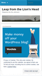 Mobile Screenshot of leapfromthelionshead.wordpress.com