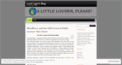 Desktop Screenshot of loudliger.wordpress.com