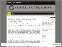 Tablet Screenshot of loudliger.wordpress.com