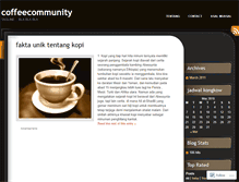 Tablet Screenshot of coffecommunity.wordpress.com